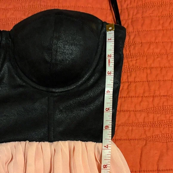 Material Girl Flirty Black and Pink Strapless Dress - Picture 9 of 9